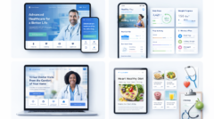Healthcare and wellness digital mockups image