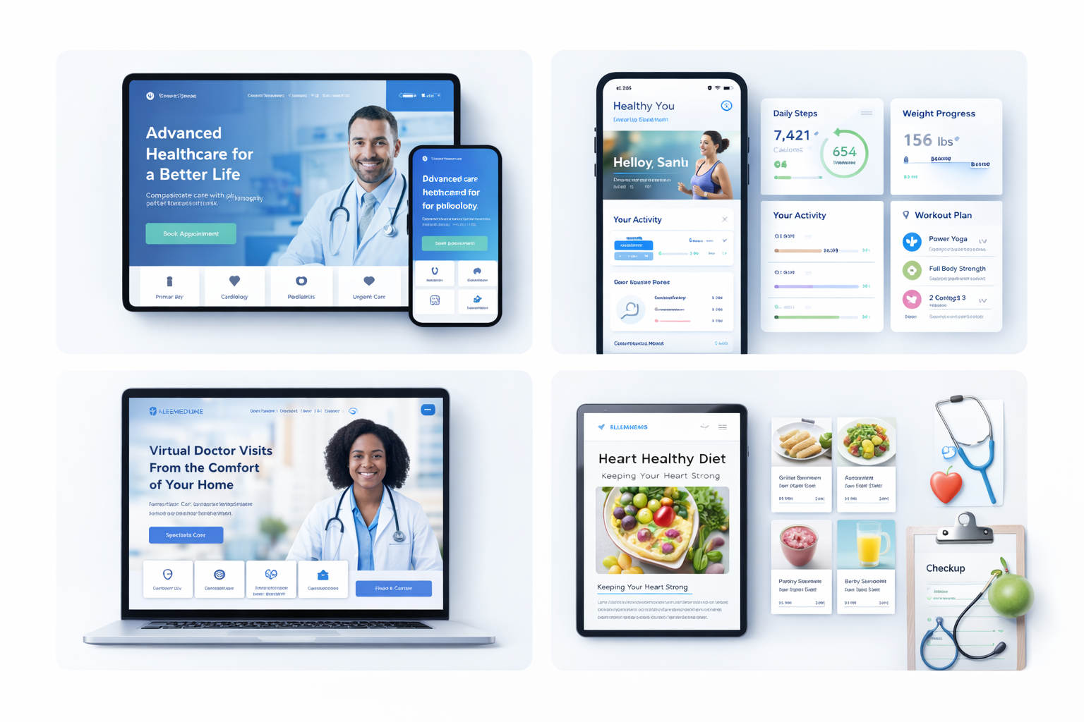 Healthcare and wellness digital mockups image