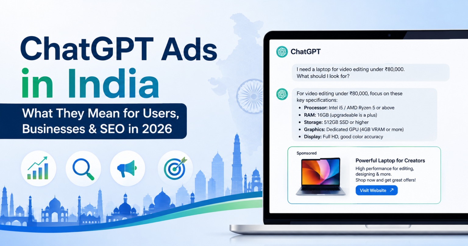 ChatGPT Ads in India: What They Mean for Users, Businesses & SEO in 2026